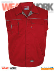Arbeitsweste rot-grau CC700