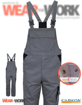 Latzhose grau-schwarz CC726