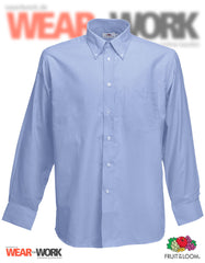 Hemd Oxford blau langarm OX-1