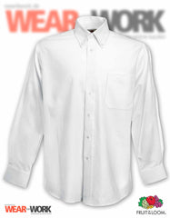 Hemd Oxford weiss langarm OX-1