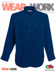 Hemd Oxford marine langarm OX-1