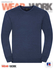 Strickpullover V-Neck marine