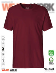 Organic Work T-Shirt bordeaux