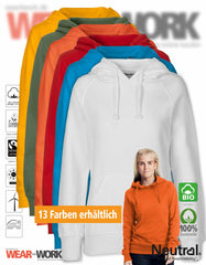 Organic Damen Kapuzenpullover