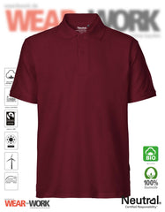 Organic Polo bordeaux