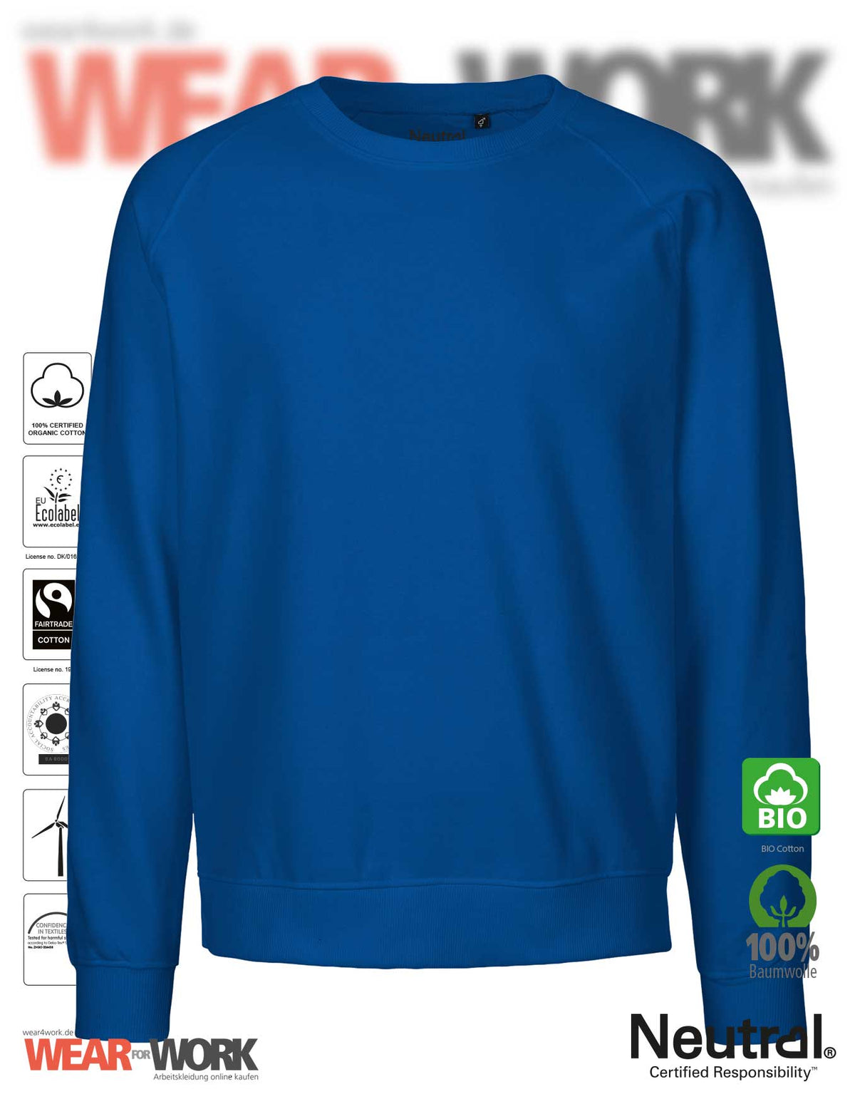 Organic Sweatshirt blau