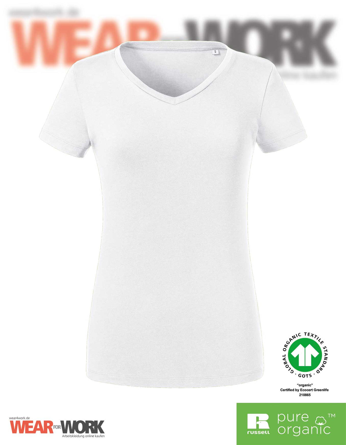 Organic V-Neck T-Shirt Damen