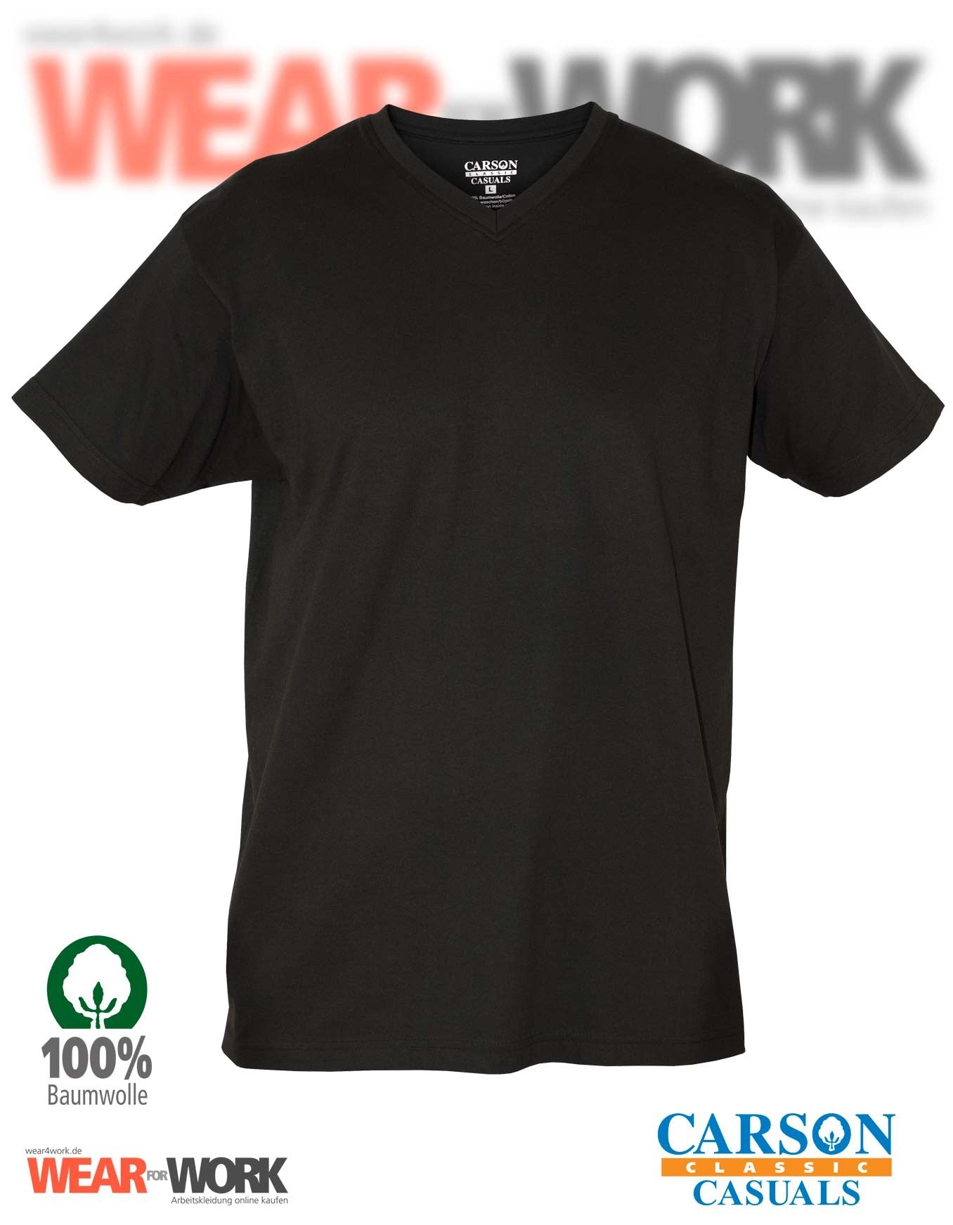 V-Neck T-Shirt schwarz CVT