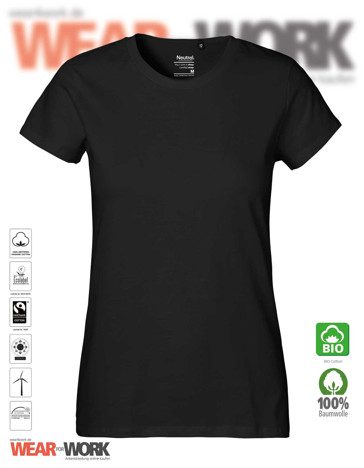 Organic Ladies T-Shirt schwarz