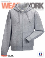 Sweat-Jacke meliert mit Kapuze